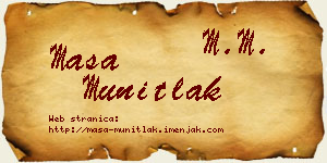 Maša Munitlak vizit kartica